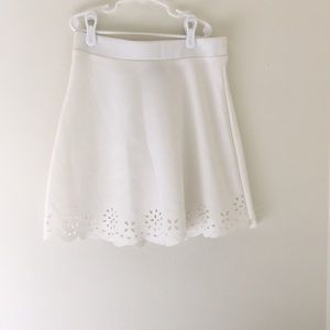 White skirt with unique bottom